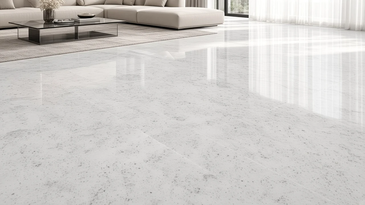 Amba White interior flooring AI concept