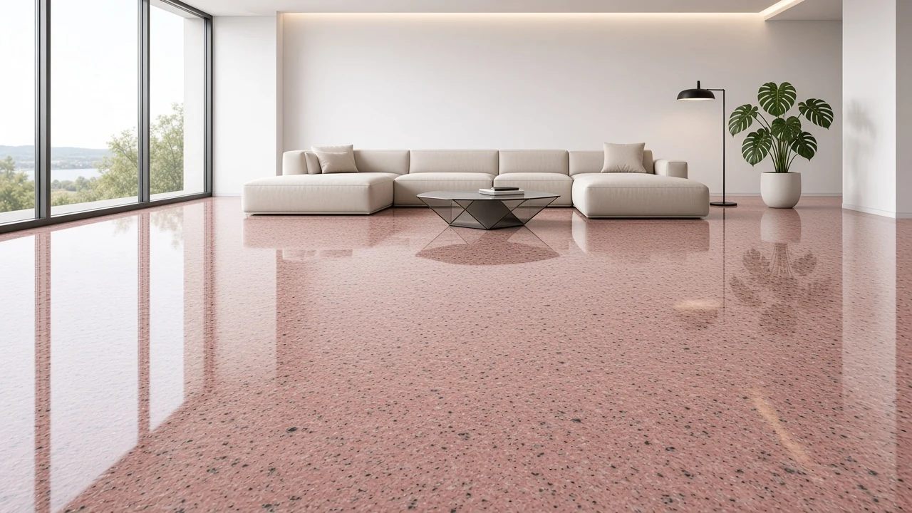 Balaram Pink interior flooring AI concept