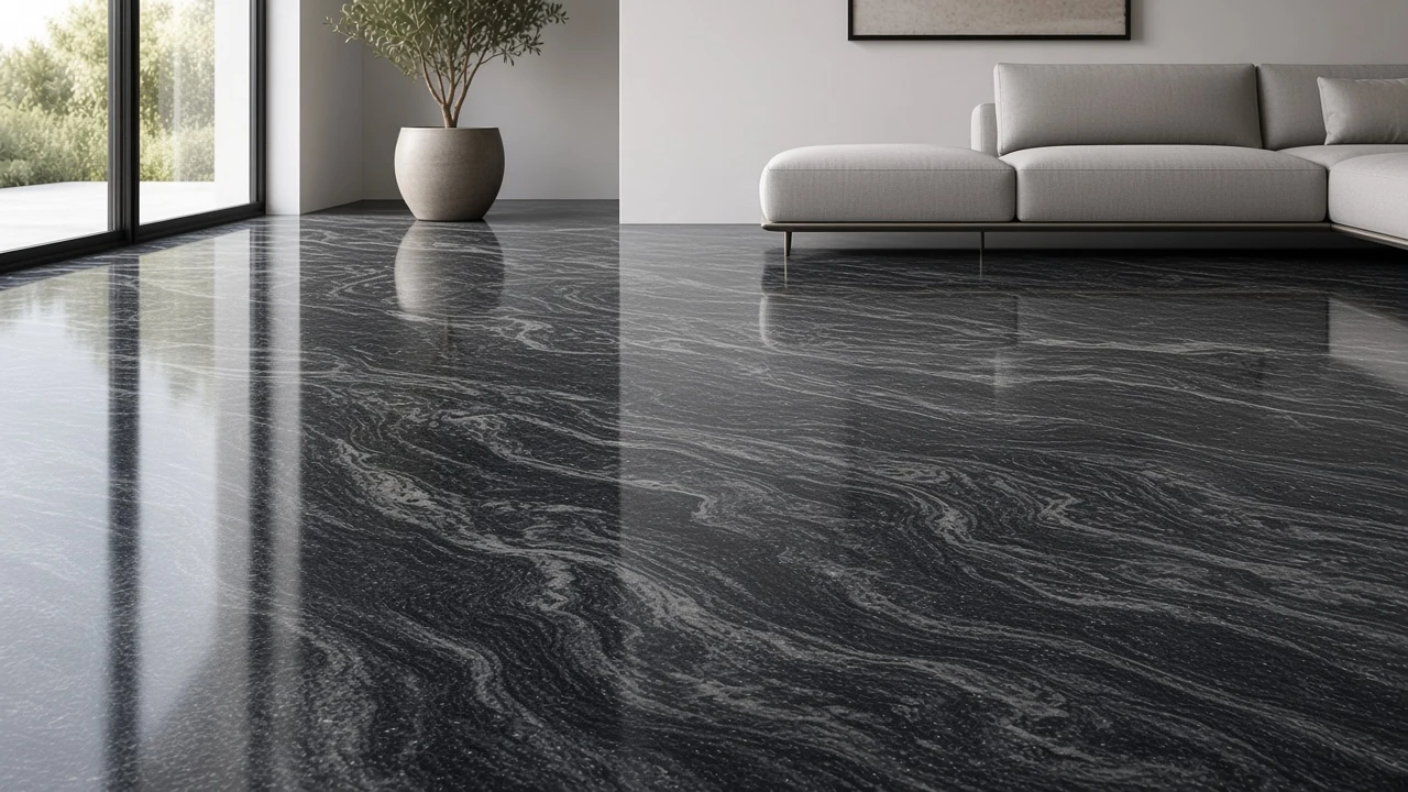 Black Forest interior flooring AI concept