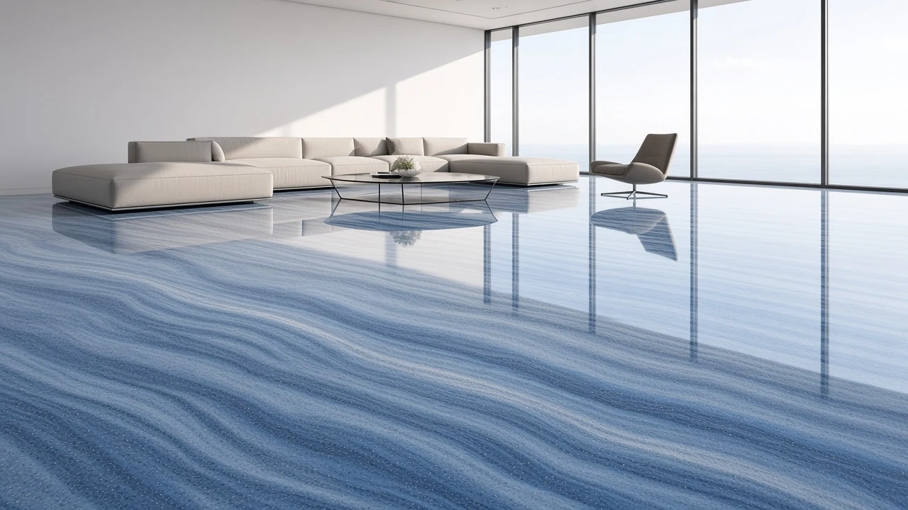 Blue Dunes interior flooring AI concept