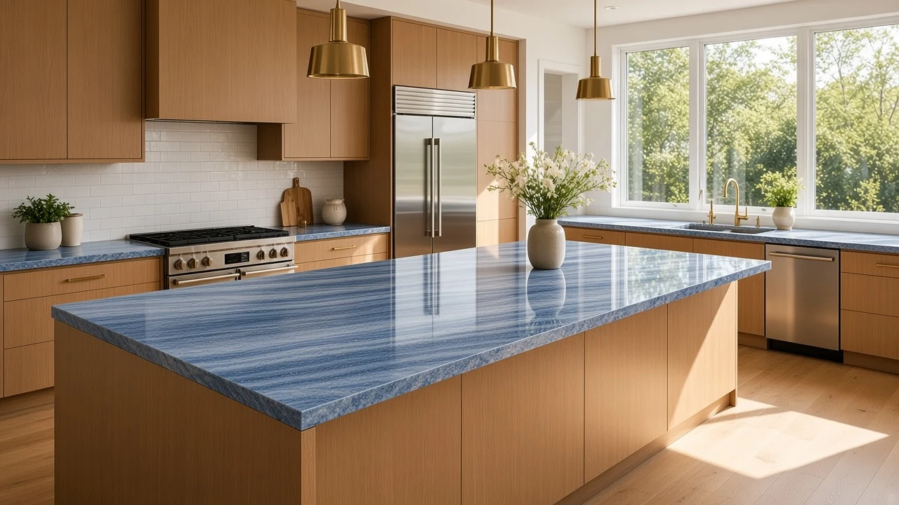 Blue Dunes kitchen countertop AI concept