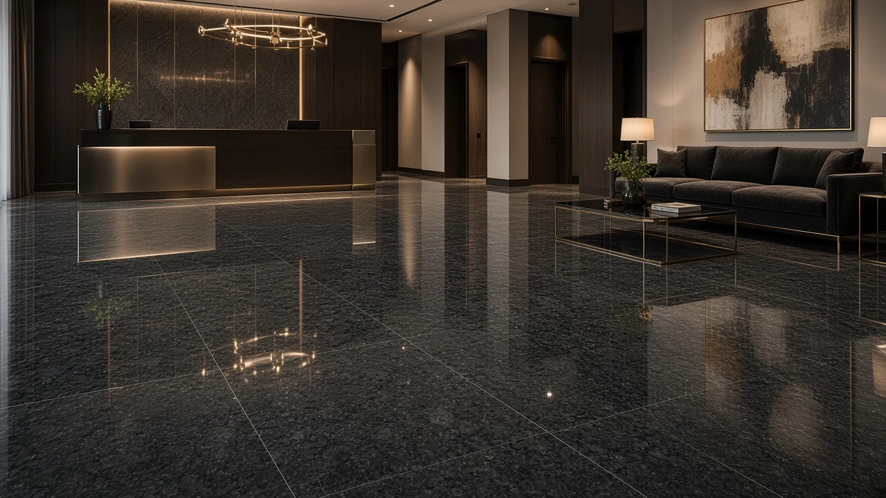 Fish Black interior flooring AI concept