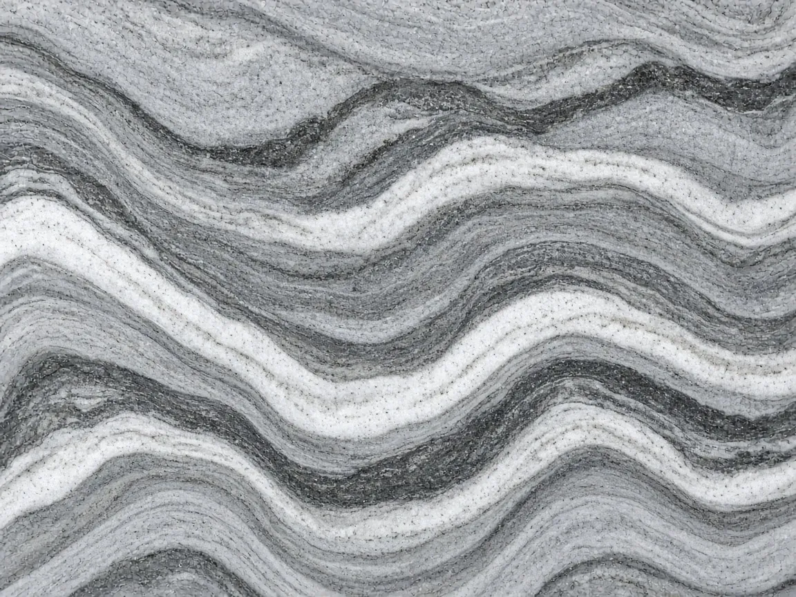 Grey Wave AI surface study, not a full slab photograph
