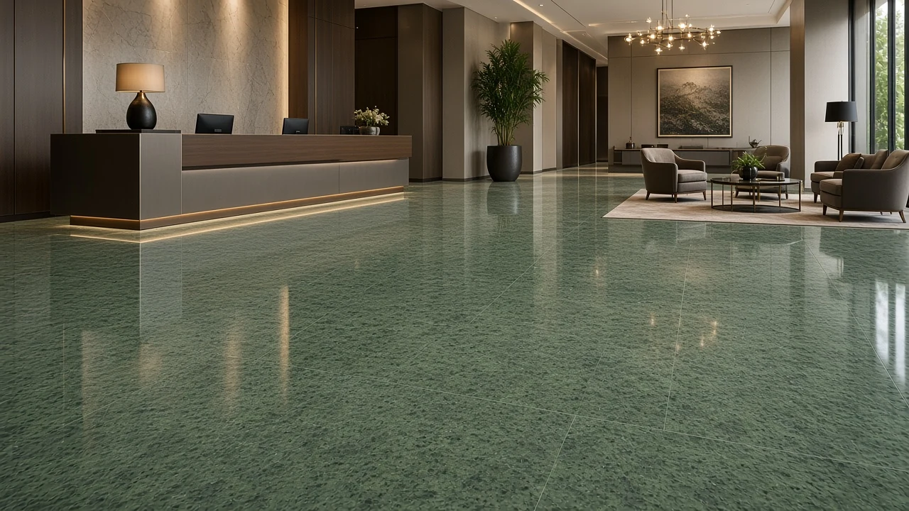 Hassan Green interior flooring AI concept