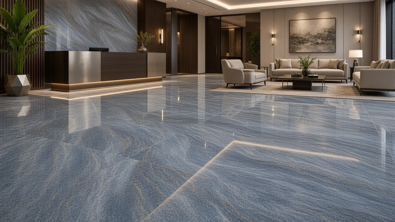 Himalayan Blue interior flooring AI concept