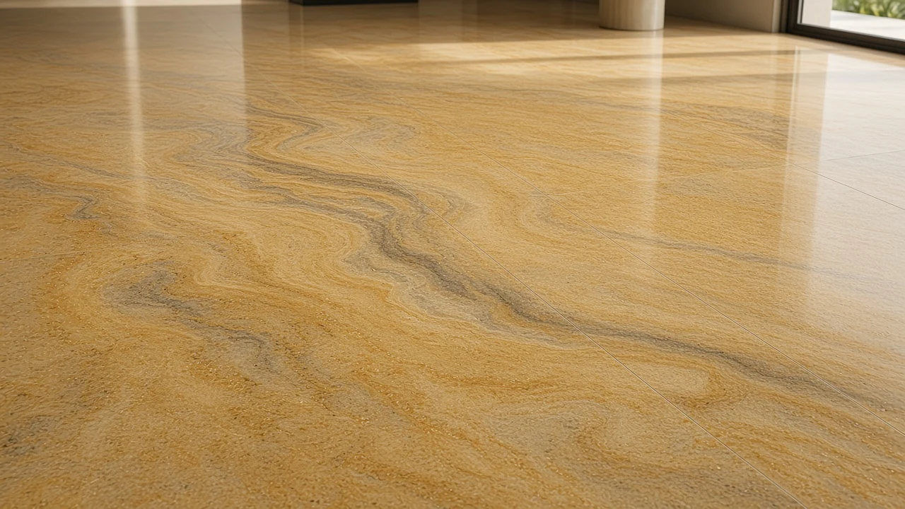 Imperial Gold interior flooring AI concept