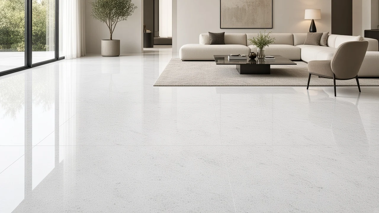 Imperial White interior flooring AI concept