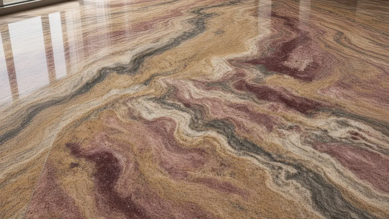 Indian Juparana interior flooring AI concept