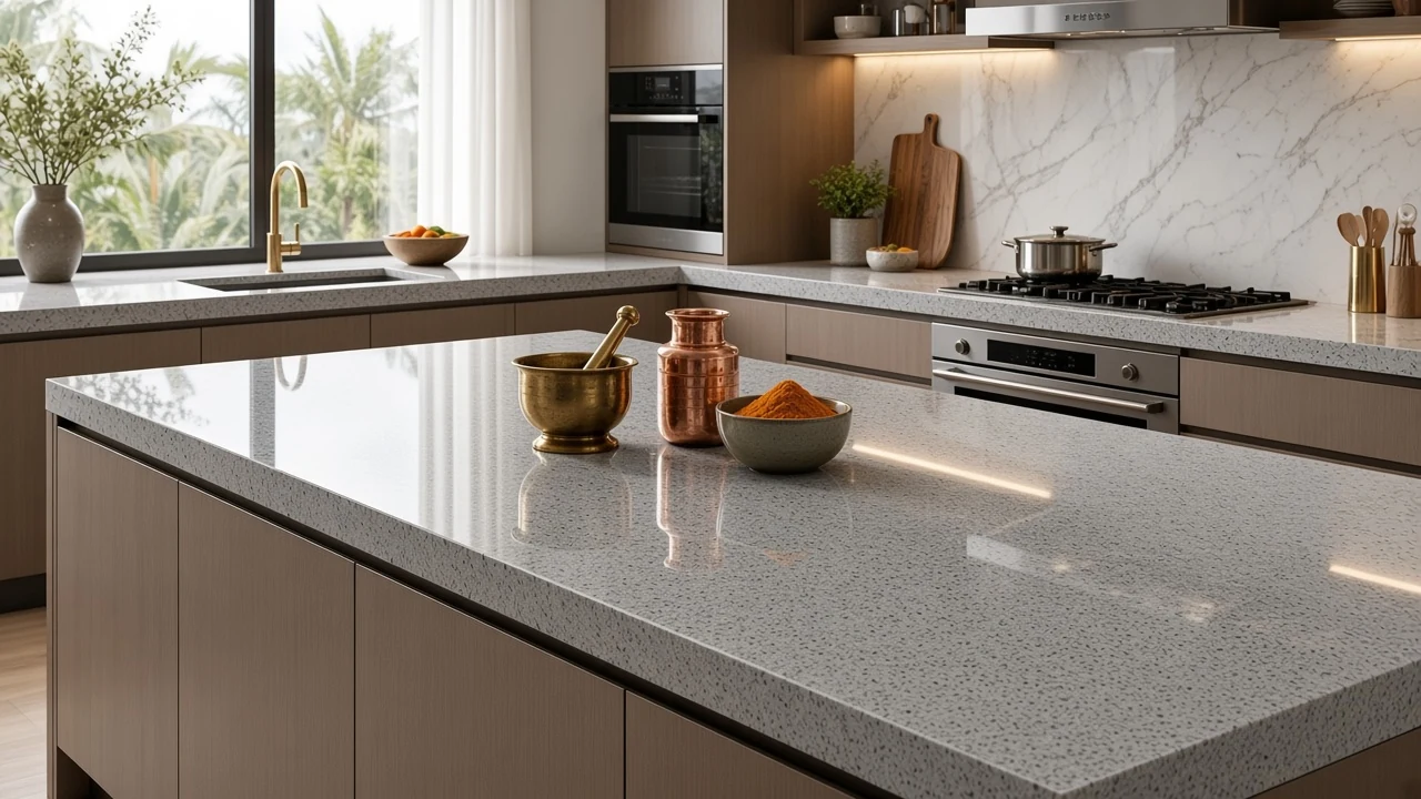 Jubilee Grey kitchen countertop AI concept