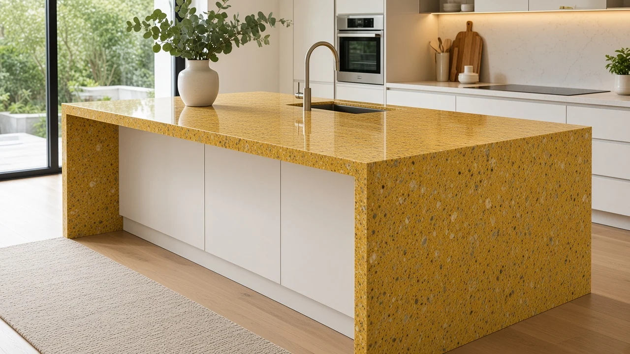 Merry Gold kitchen countertop AI concept