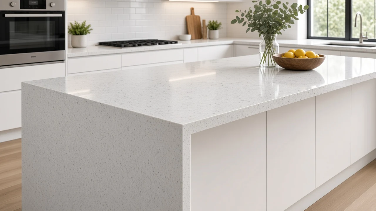 Moon White kitchen countertop AI concept