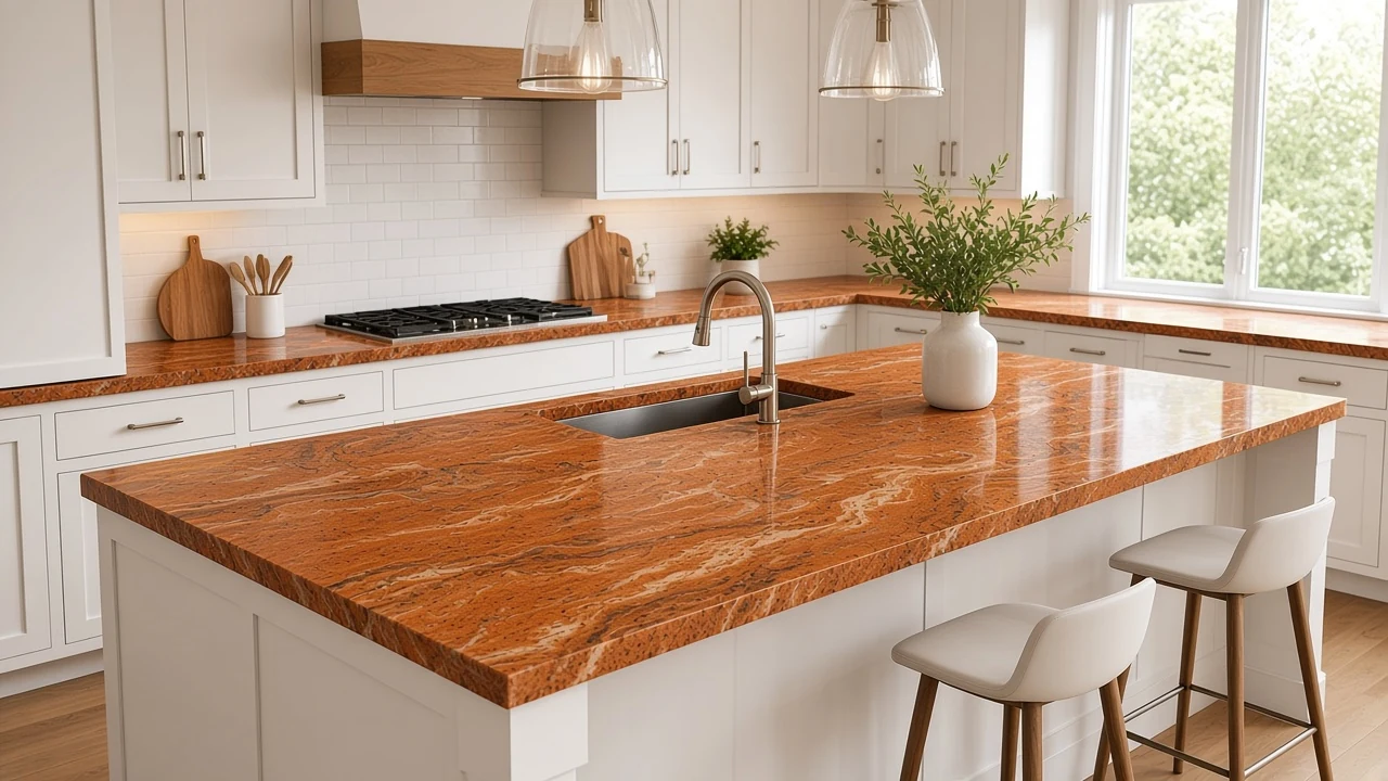 Onida Orange kitchen countertop AI concept