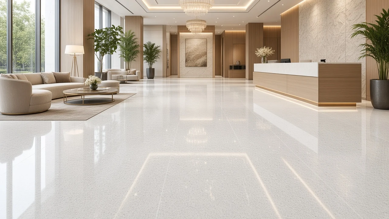 P White interior flooring AI concept
