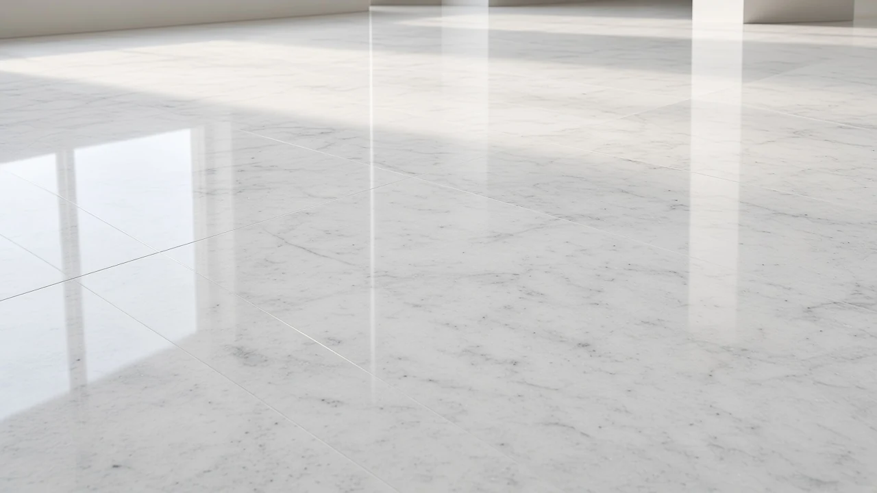 Platinum White interior flooring AI concept