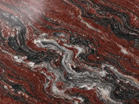 Red Multicolor Indian granite surface study