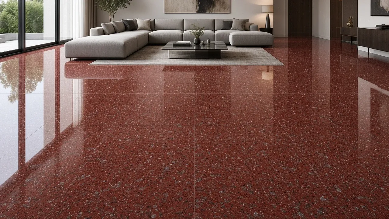 Red Pearl interior flooring AI concept