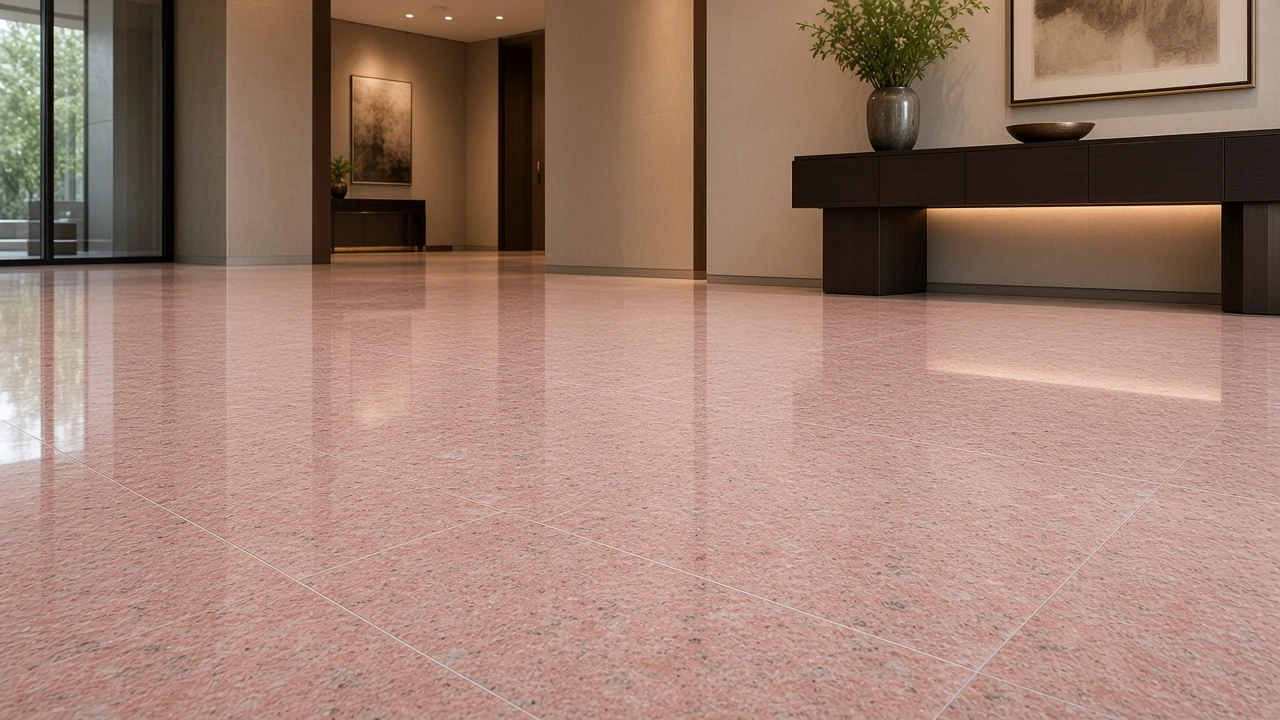 Rosy Pink interior flooring AI concept