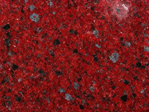Ruby Red Indian granite surface study