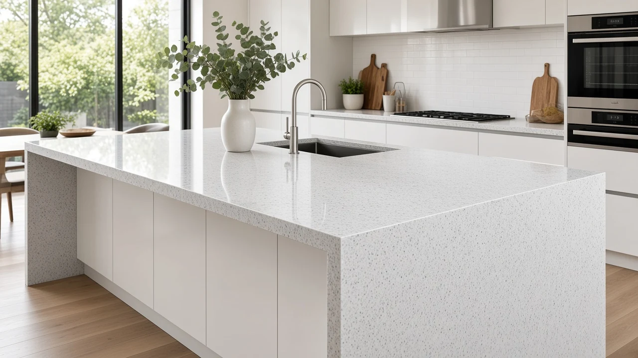 S White kitchen countertop AI concept