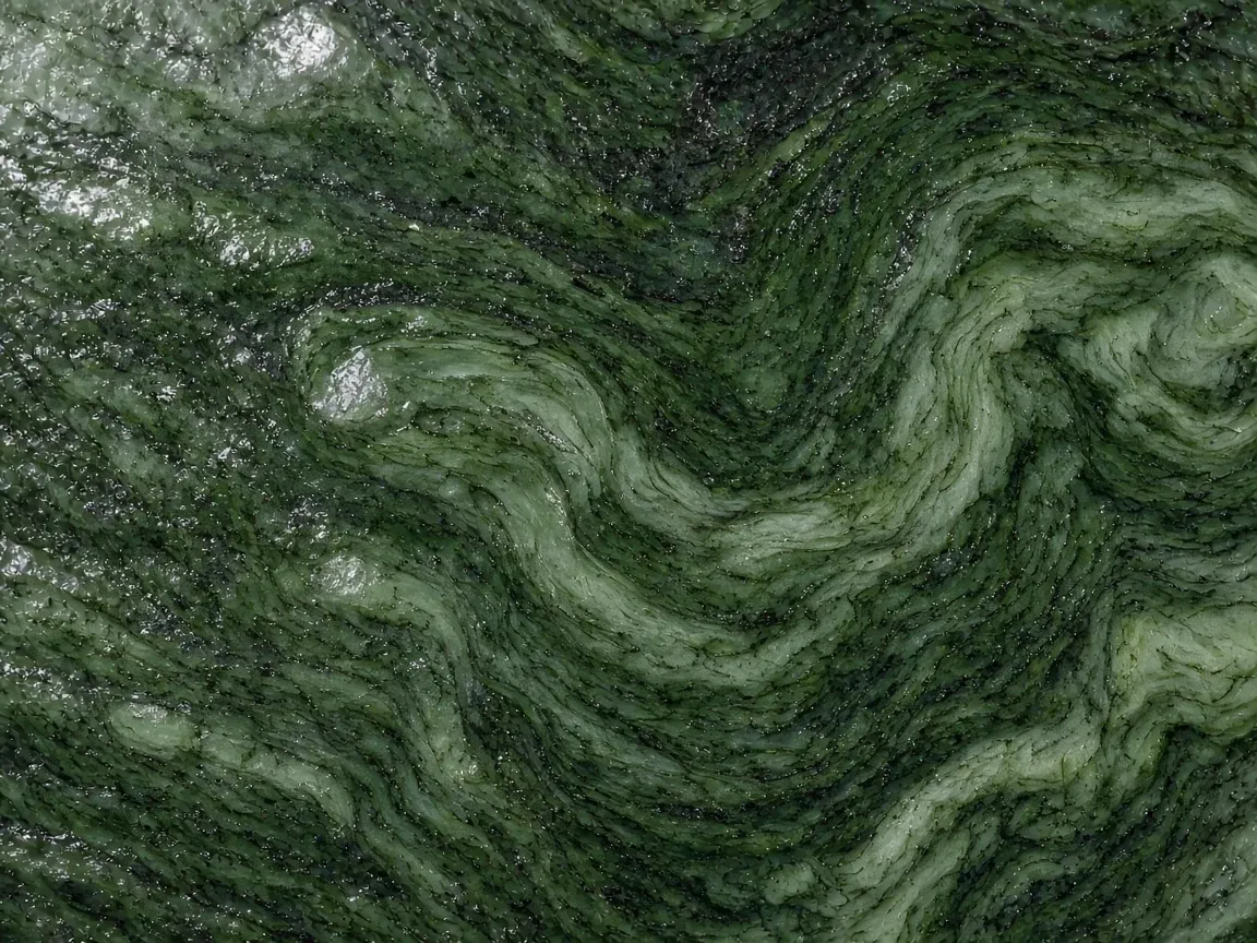 Seaweed Green AI surface study, not a full slab photograph
