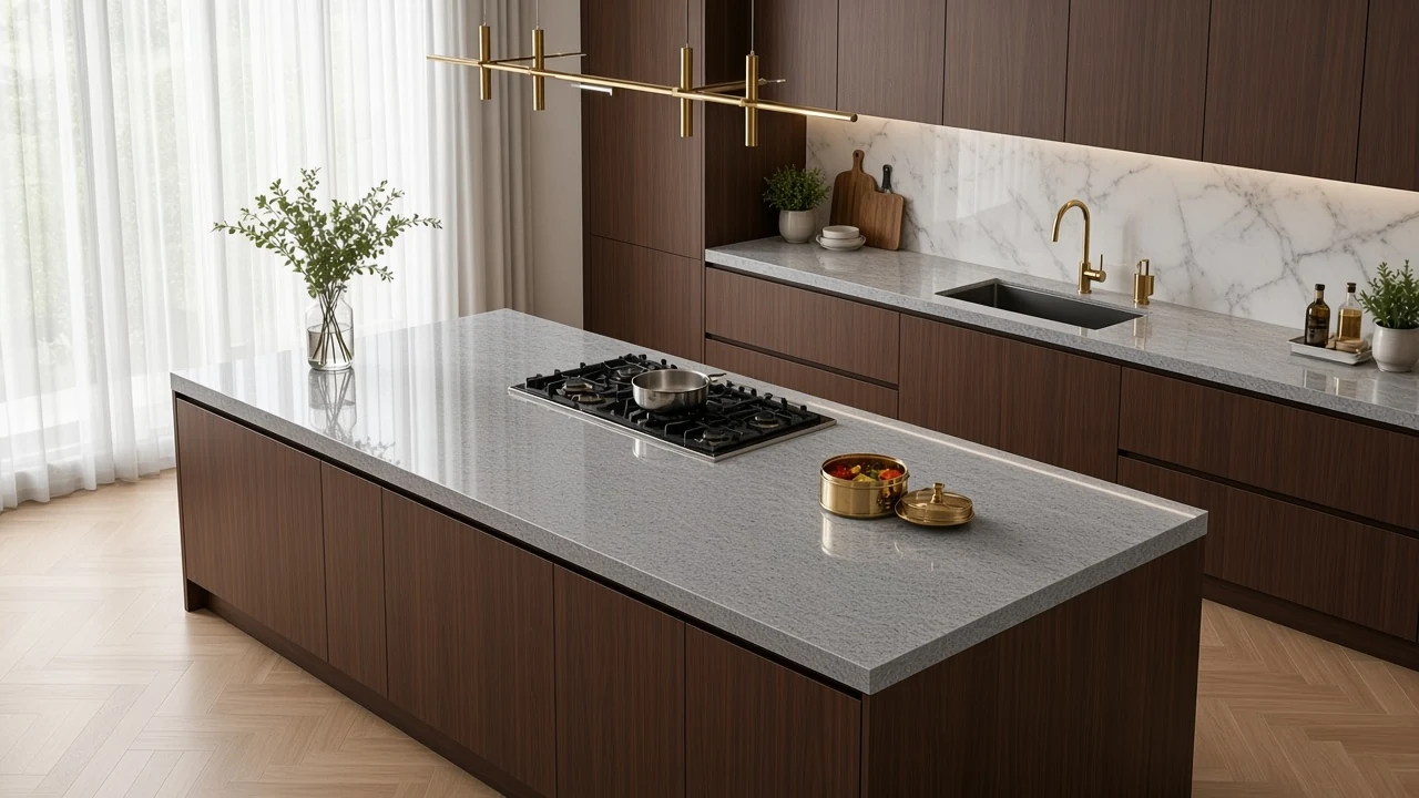 Sierra Grey kitchen countertop AI concept