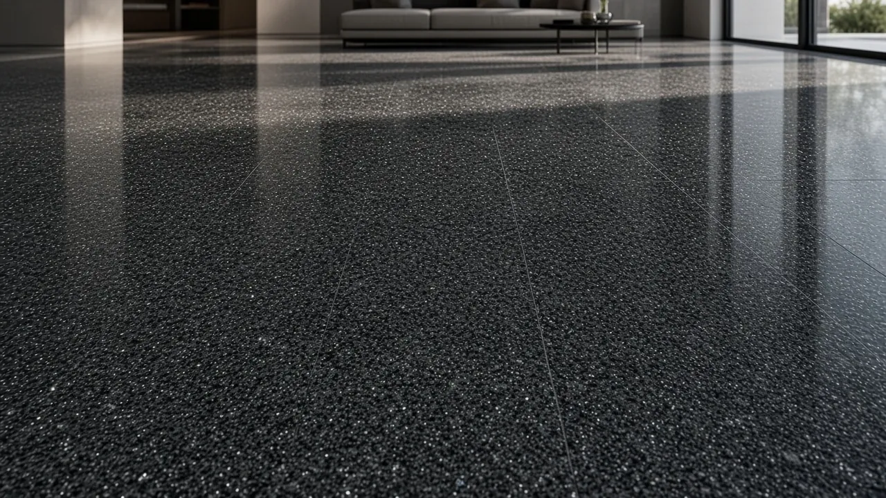 Silver Galaxy interior flooring AI concept