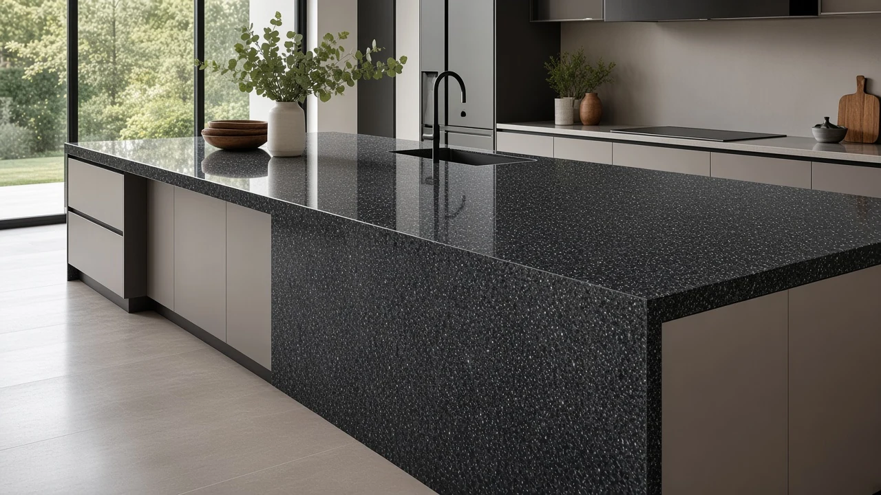 Silver Galaxy kitchen countertop AI concept