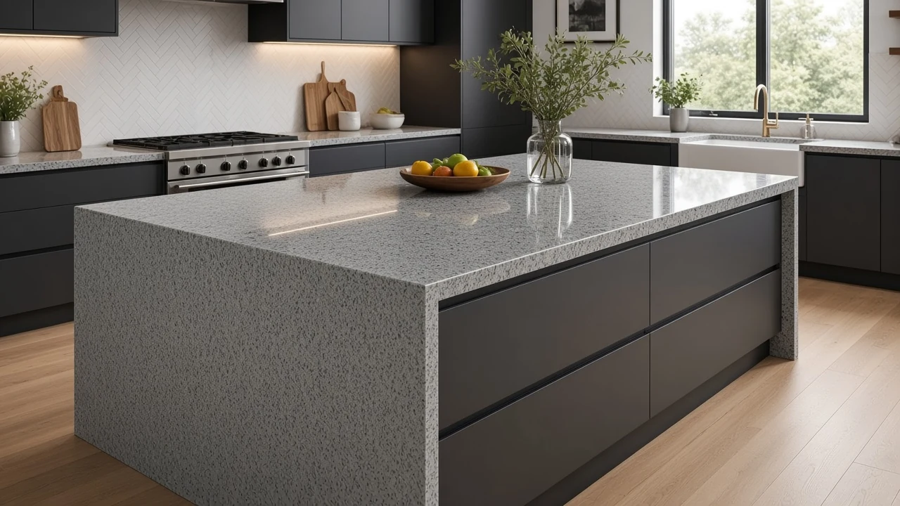 Sira Grey kitchen countertop AI concept