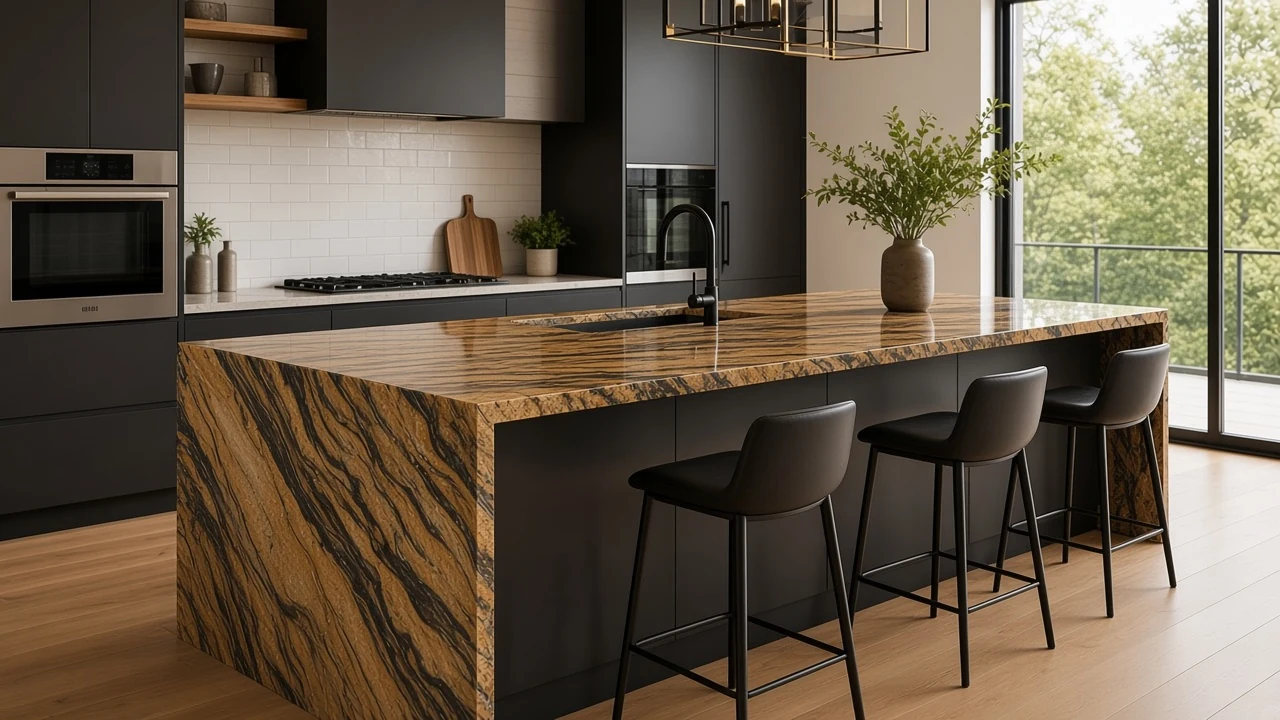 Tiger Skin kitchen countertop AI concept