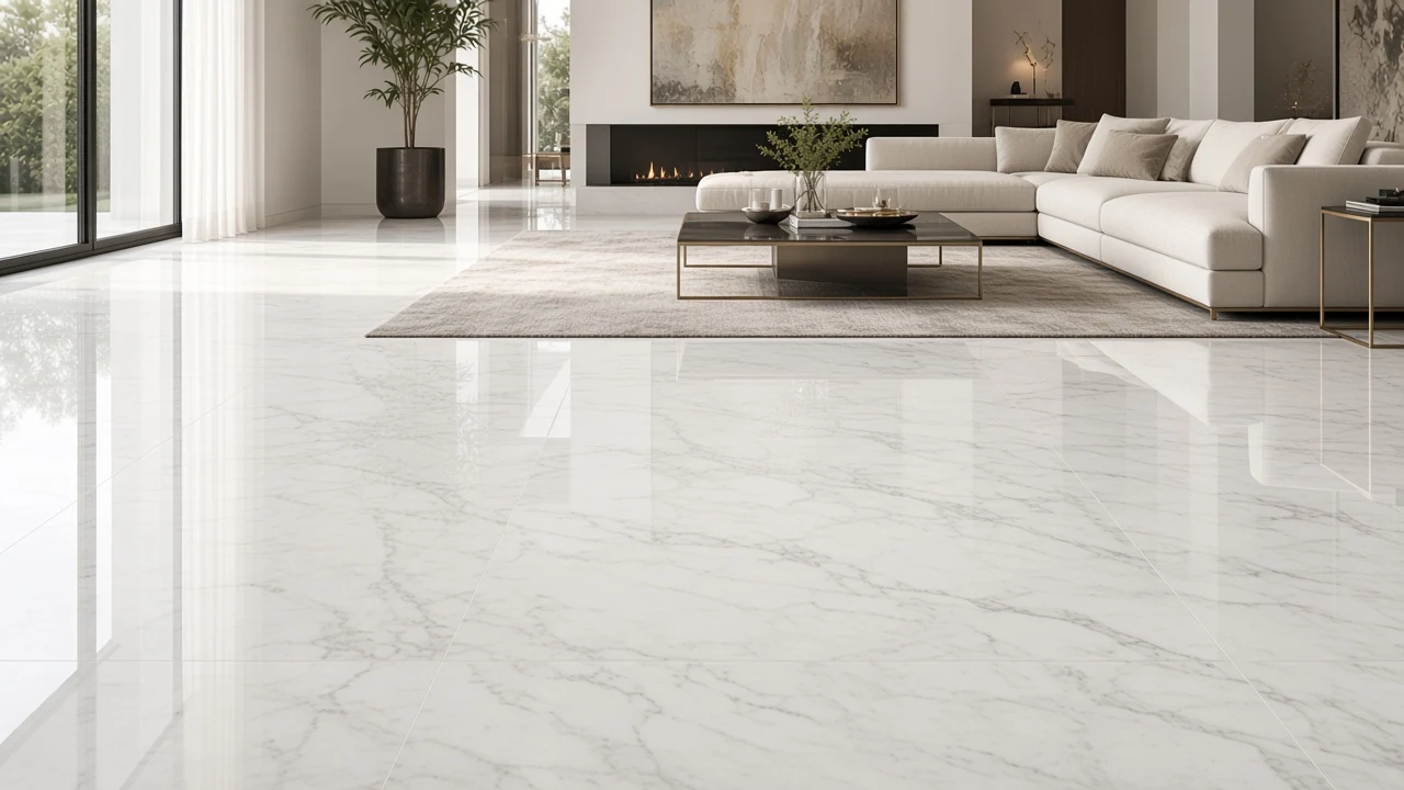 Tipu White interior flooring AI concept